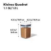 Recipient etanș OXO POP 1 L - Pentru zahăr și alte ingrediente, recipient de bucătărie cu închidere ermetică 2