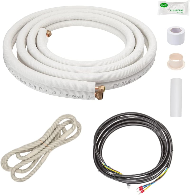 Oxycute 2x3m réz hűtőcsatorna szett 9000/12000 BTU klímához szigetelt csövek