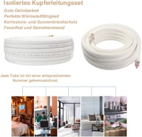 Oxycute 2x3m réz hűtőcsatorna szett 9000/12000 BTU klímához szigetelt csövek 5