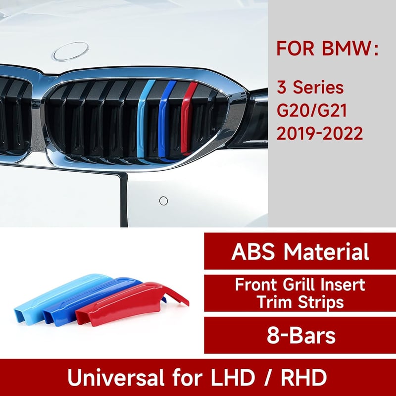 OYDDL 3 részes elülső rács betét BMW 3-as G20 G21 2019-2022 veseforma rács