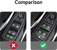 OYDDL 4db Szénszálas Ablakemelő Kapcsoló Borítás BMW F30 F34 3GT Modellekhez - ABS Karbon Hatású Autó Kiegészítő 4