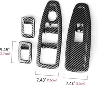 OYDDL 4db Szénszálas Ablakemelő Kapcsoló Borítás BMW F30 F34 3GT Modellekhez - ABS Karbon Hatású Autó Kiegészítő 9