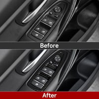 OYDDL 4db Szénszálas Ablakemelő Kapcsoló Borítás BMW F30 F34 3GT Modellekhez - ABS Karbon Hatású Autó Kiegészítő 3