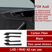 OYDDL Szénszálas Ajtópanel Szellőző Borítás - 4 db Karbon Matrica Szett Audi A4/S4/RS4/A5/S5/RS5 Modellekhez (2016-2025) Belső Dekoráció 2