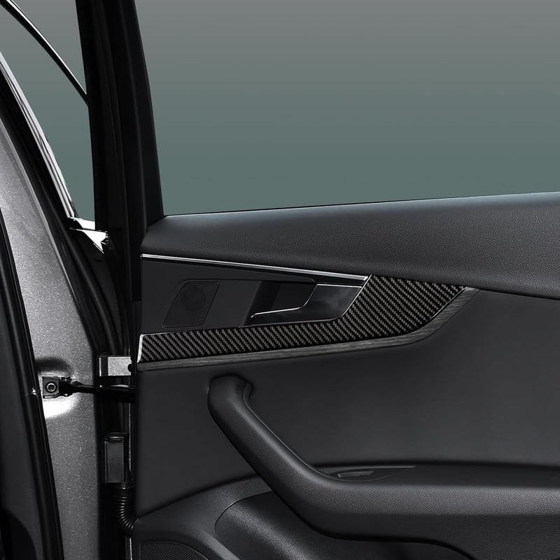 OYDDL Szénszálas Ajtópanel Szellőző Borítás - 4 db Karbon Matrica Szett Audi A4/S4/RS4/A5/S5/RS5 Modellekhez (2016-2025) Belső Dekoráció
