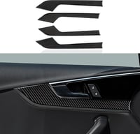 OYDDL Szénszálas Ajtópanel Szellőző Borítás - 4 db Karbon Matrica Szett Audi A4/S4/RS4/A5/S5/RS5 Modellekhez (2016-2025) Belső Dekoráció 1
