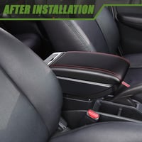 OYHCM Mitsubishi Mirage Space Star Középkonzol Kartámasz Dupla Tárolóval Fekete Bőr - Schwarz mit Rot, Without USB and with holder 6