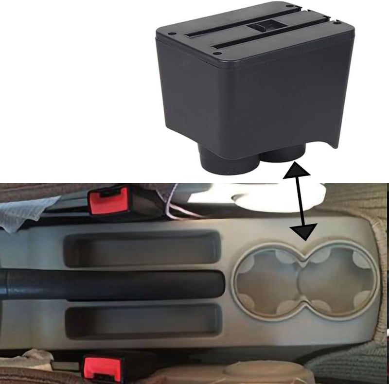 OYHCM Volkswagen Polo 9N Középső Kartámasz Fekete 2002-2009 Tárolóval