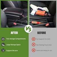 OYHCM Volkswagen Polo 9N Középső Kartámasz Fekete 2002-2009 Tárolóval 7