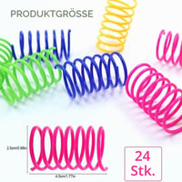 Set 24 Jucării Spirale pentru Pisici Oykrueats, Spirale Colorate din Plastic pentru Pisici 2