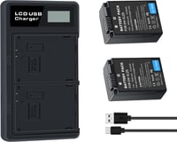 OYOMBA 2 db EN-EL25 Akkumulátor Nikon Z50, Z fc Fényképezőgéphez + Dupla USB Töltő, Túltöltés Védelemmel, Utazáshoz Ideális 1