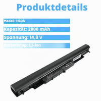 Batéria do notebooku Oyomba HS03 HS04 pre HP Pavilion 14 15 240 250 G4 – 807956-001 807957-001 2800 mAh 4-článková náhradná batéria 5