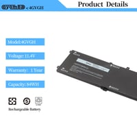 Batéria do notebooku Oyomba pre Dell Precision 5510 5520 M5510 M5520 XPS 15 9550 sériu P56F P56F001 4GVGH 1P6KD 01P6KD T453X 0T453X 2