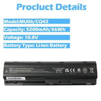 Oyomba MU06 MU09 Batéria do notebooku HP G62 G42 DV6 DV7 G72 G6 G7 CQ58 Pavilion DM4 G56 593553-001 HSTNN-LB0W 10.8V 5200mAh 3