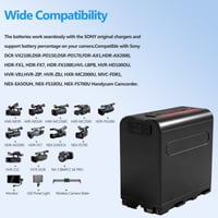 Sada batérií Oyomba NP-F970 7800 mAh Li-ion, 2 ks, kompatibilná so Sony NP-F980 NP-F960 NP-F750 NP-F930, DCR-VX2100, DSR-PD150, FDR-AX1, HDR-AX2000, USB 2