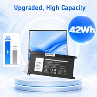 Batéria pre notebook Oyomba WDXOR WDX0R pre Dell Latitude 3480 3580 Inspiron 5565 5567 5568 5578 5579 7560 7570 Vostro 5468, 11,4 V, 42 Wh, 3684 mAh 5