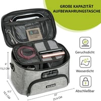OZCHIN nagy tárolódoboz kombinációs zárral, szénbetéttel, hordozható utazótáska 6