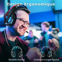 Herné slúchadlá Ozeino pre PS5, PS4, PC, Xbox One a Switch, 3D stereo herný headset s mikrofónom, potlačením hluku a 3,5 mm jack konektorom 3
