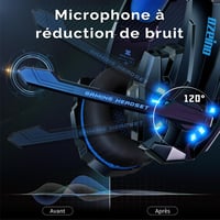 Herné slúchadlá Ozeino pre PS5, PS4, PC, Xbox One a Switch, 3D stereo herný headset s mikrofónom, potlačením hluku a 3,5 mm jack konektorom 4