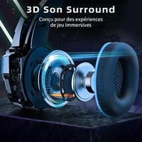 Herné slúchadlá Ozeino pre PS5, PS4, PC, Xbox One a Switch, 3D stereo herný headset s mikrofónom, potlačením hluku a 3,5 mm jack konektorom 2