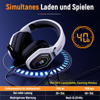 Ozeino OW810 Vezeték Nélküli Gamer Fejhallgató 40 Órás Akkumulátorral, 7.1 Térhatású Hanggal, Mikrofonnal, PS5/PS4/Switch/Mac Kompatibilis 3