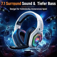 Ozeino OW810 Vezeték Nélküli Gamer Fejhallgató 40 Órás Akkumulátorral, 7.1 Térhatású Hanggal, Mikrofonnal, PS5/PS4/Switch/Mac Kompatibilis 4