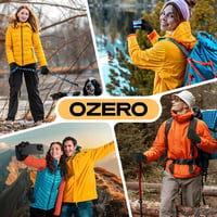 OZERO zimné dotykové cyklistické rukavice pre mužov, nepremokavé, vetruvzdorné - čierne - veľkosť L 9