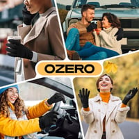 OZERO zimné dotykové cyklistické rukavice pre mužov, nepremokavé, vetruvzdorné - čierne - veľkosť L 6