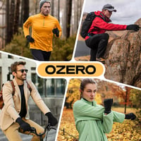 OZERO zimné dotykové cyklistické rukavice pre mužov, nepremokavé, vetruvzdorné - čierne - veľkosť L 8
