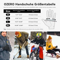 OZERO Téli Kesztyű Termikus Sí Kerékpár Futás Motorozás Férfi Női 6