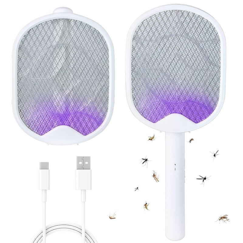 Oziral 2in1 Elektromos Légyfogó Szúnyog és Rovarirtó 3000V USB Töltős