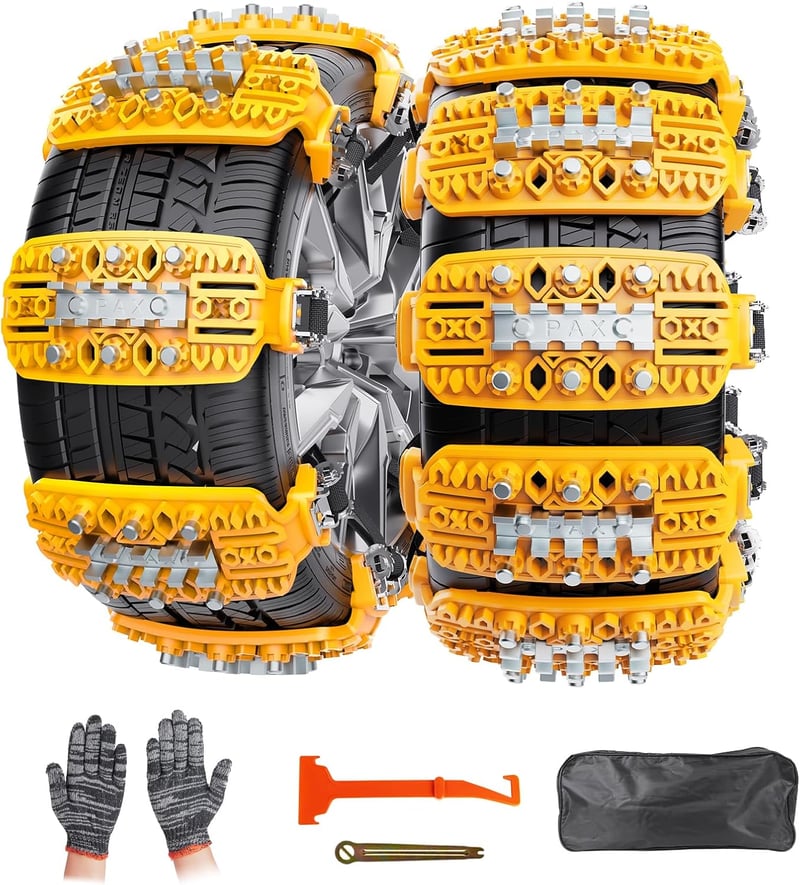 Oziral 6 db Univerzális Hólánc Autógumikhoz - TPU Anyagú Csúszásgátló Szükség Hólánc R12-R19 Kerekekhez, Személyautókhoz, SUV-hoz, Terepjáró
