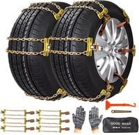 Oziral Hólánc Szett 6 Darabos Állítható Gumiabroncs Lánc Műanyag Hólapáttal és Kesztyűvel Autó Teherautó SUV 165-265mm 1