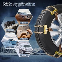 Oziral Hólánc Szett 6 Darabos Állítható Gumiabroncs Lánc Műanyag Hólapáttal és Kesztyűvel Autó Teherautó SUV 165-265mm 7