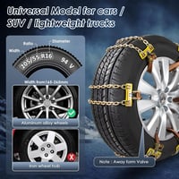 Oziral Hólánc Szett 6 Darabos Állítható Gumiabroncs Lánc Műanyag Hólapáttal és Kesztyűvel Autó Teherautó SUV 165-265mm 2