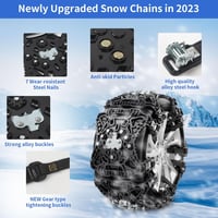 Oziral Hólánc Szett 6db - Univerzális Csúszásgátló Gumiabroncs Lánc Autókhoz, SUV-okhoz, Terepjárókhoz - Egyszerű Felszerelés 165-275mm Kere 2
