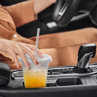 Plastový pohár OZMOJOO s viečkom a slamkou 473 ml, priehľadný, 15 ks, opakovane použiteľný — chýbajú 2 slamky (stav: pozri 2. obrázok) 9