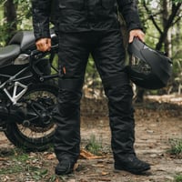 Pánske textilné moto nohavice OZONE MOTO Vulcan, tri dĺžky nohavíc, odnímateľná membrána a termo vložka, chrániče kolien, vrecko na chrániče bedier, čierne XL 2