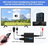 Ozvavzk HDMI ARC audio kinyerő adapter 192 kHz DAC átalakító optikai és 3,5 mm kimenettel sztereó erősítőhöz 4
