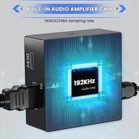 Ozvavzk HDMI ARC audio kinyerő adapter 192 kHz DAC átalakító optikai és 3,5 mm kimenettel sztereó erősítőhöz 5