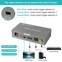 Ozvavzk HDMI ARC hangkivonó digitál-analóg átalakító Toslink és koaxiális kimenettel RCA és 3,5 mm AUX-hoz erősítőhöz, soundbarhoz 3