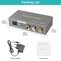 Ozvavzk HDMI ARC hangkivonó digitál-analóg átalakító Toslink és koaxiális kimenettel RCA és 3,5 mm AUX-hoz erősítőhöz, soundbarhoz 7
