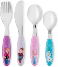 p:os Frozen 4 részes ABS evőeszköz szett, rózsaszín gyerekeknek 2