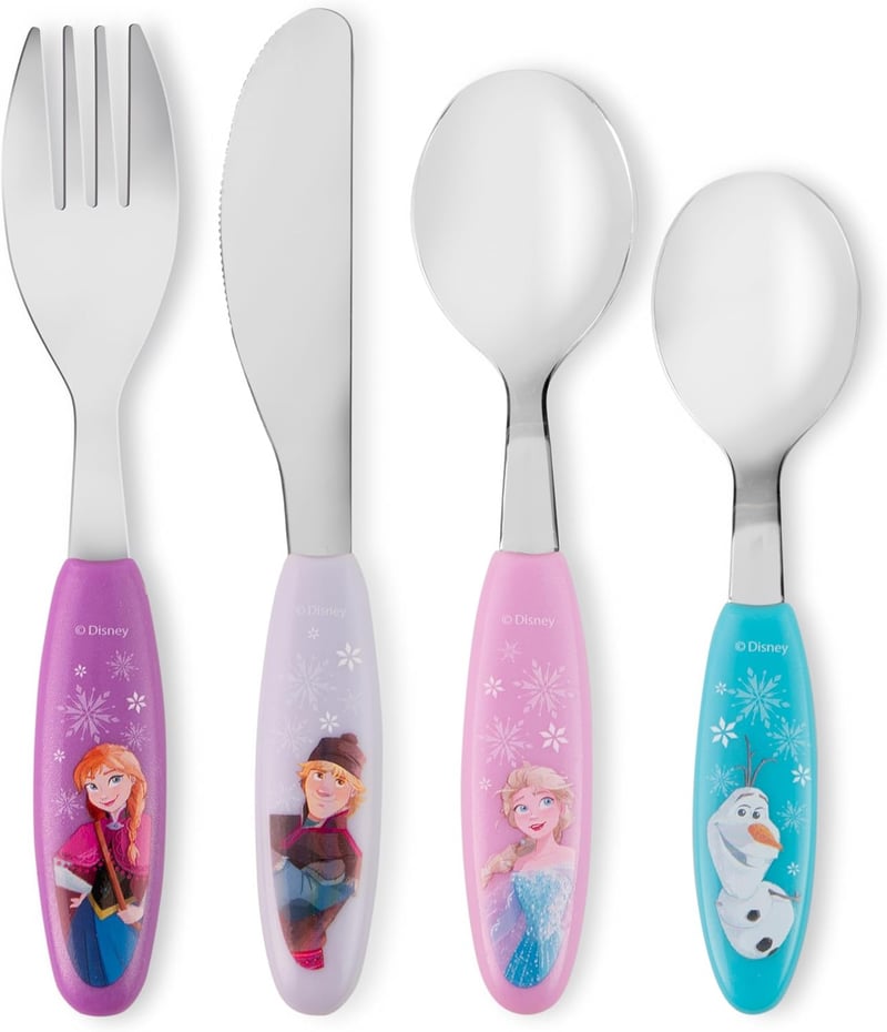 p:os Frozen 4 részes ABS evőeszköz szett, rózsaszín gyerekeknek