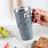 p:os Hello Kitty ivópohár fedéllel és szívószállal 540ml szürke 7
