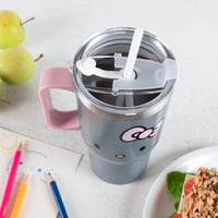 p:os Hello Kitty ivópohár fedéllel és szívószállal 540ml szürke 5