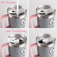 p:os Hello Kitty ivópohár fedéllel és szívószállal 540ml szürke 4