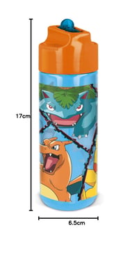 Dječja boca za vodu Pokémon 540 ml sa slamkom, nepropusna 2