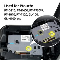 P PUTY Páska do štítkovača Brother P-touch TZe TZ Tape 12 mm kompatibilná PT-H105 PT-P300BT PT-H107B náhradná lepiaca páska 10 ks 2