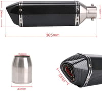 PACEWALKER 38-51mm Motorkerékpár Kipufogó Dob Cserélhető DB Killeres Karbon Stílusú 4